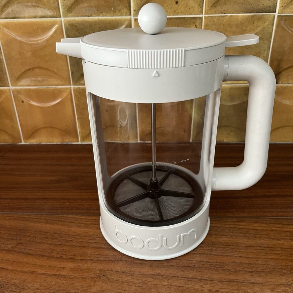 Bodum Bean Cold Brew French Press w/ Lid 12 Cup 51 Oz White